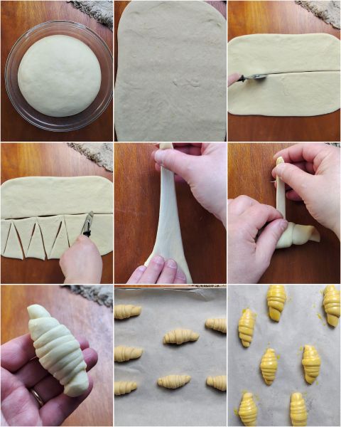 voorbereiding van de zelfgemaakte brioches