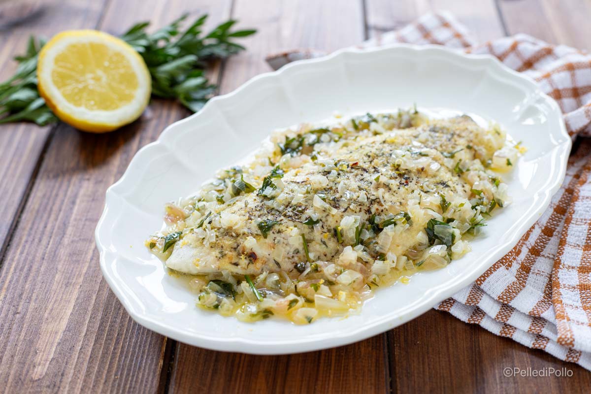 Zeebaarsfilets met witte wijn en sjalot