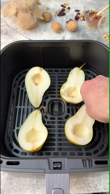 zoete peren in de airfryer