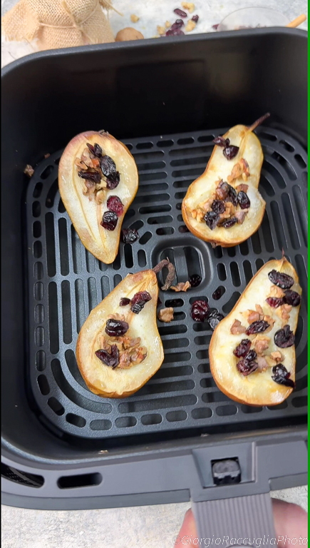 zoete peren in de airfryer