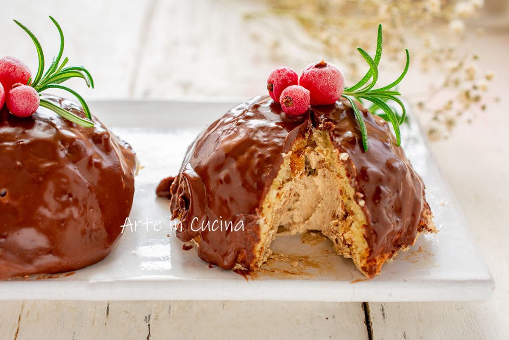 Zuccotto van pandoro met tiramisu
