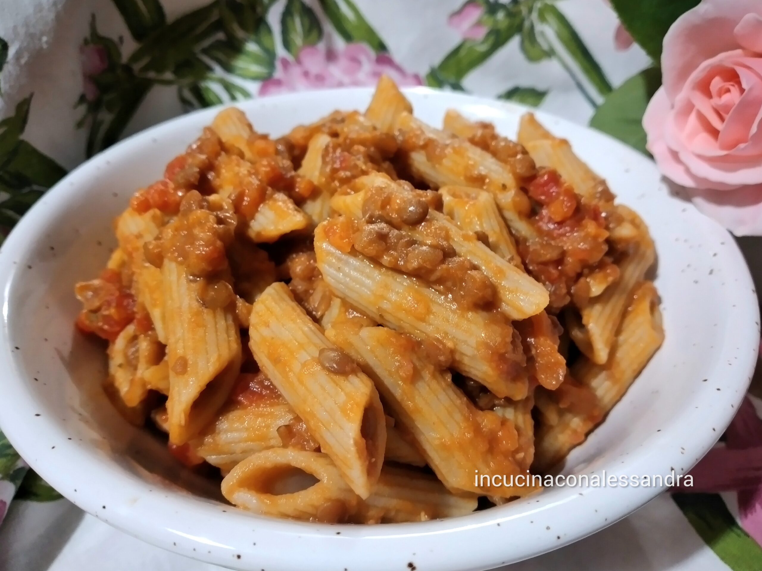 Volkoren Penne met Linzenragù