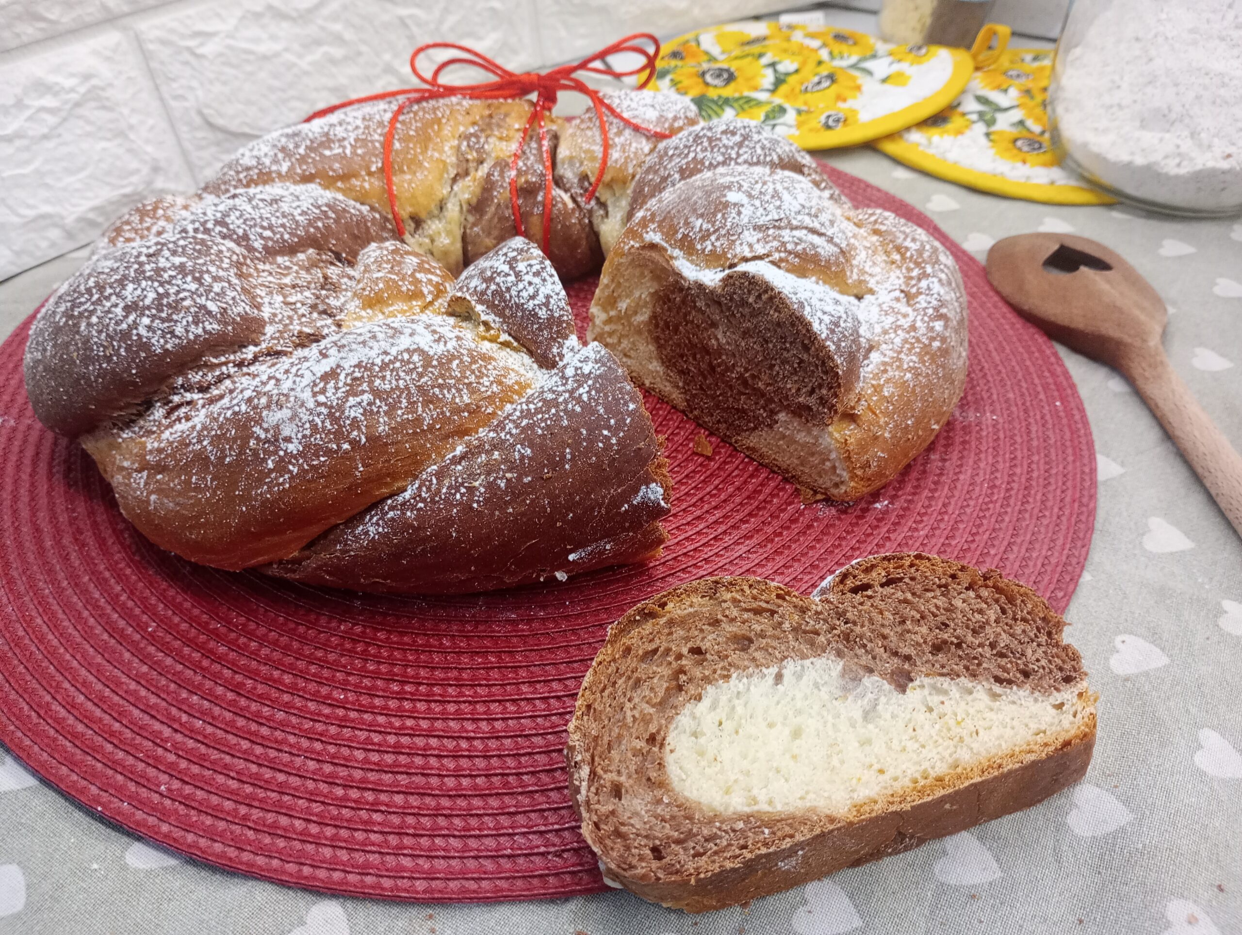 Tweekleurige Brioche Brood