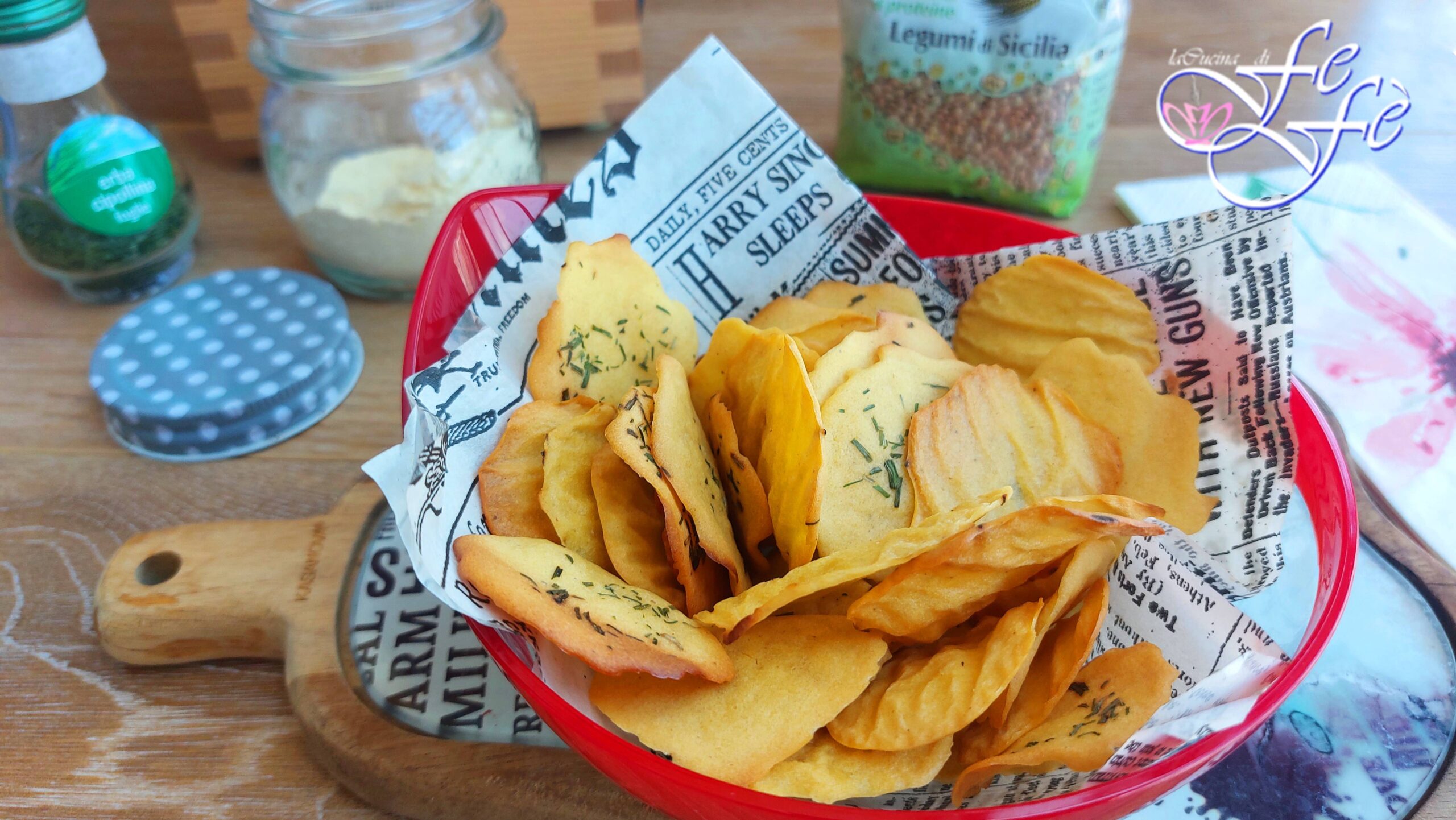 LINCENTIEBLOEM CHIPS (Vegan en glutenvrij recept)