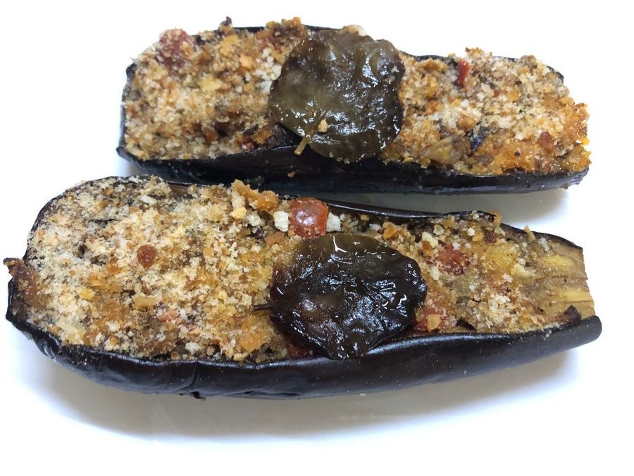 Gevulde Auberginebootjes