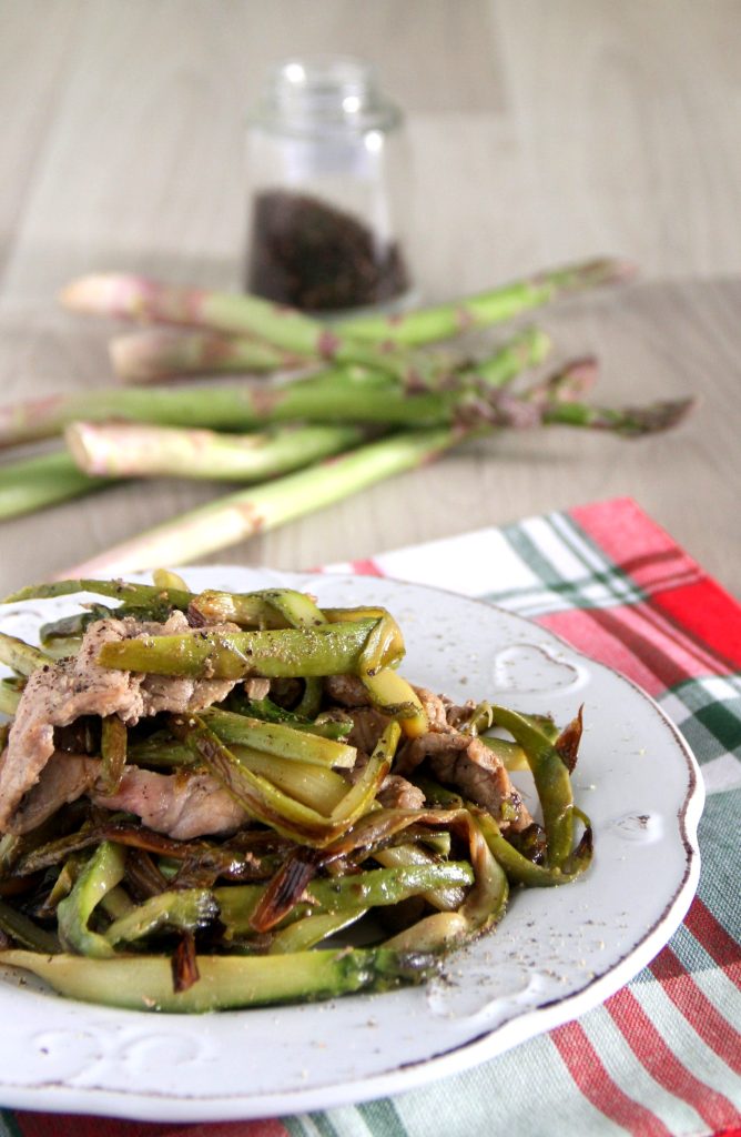 Kalfsreepjes met asperges