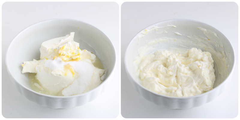 crème voorbereiding blauwe bes dessert