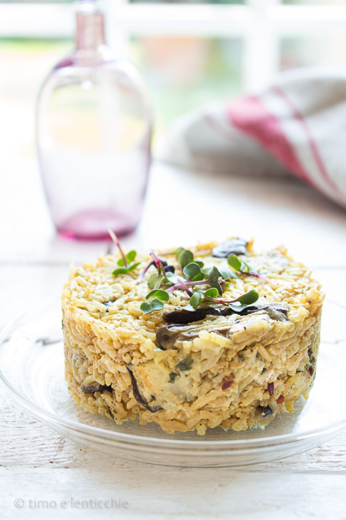 Curryrijst met aubergines