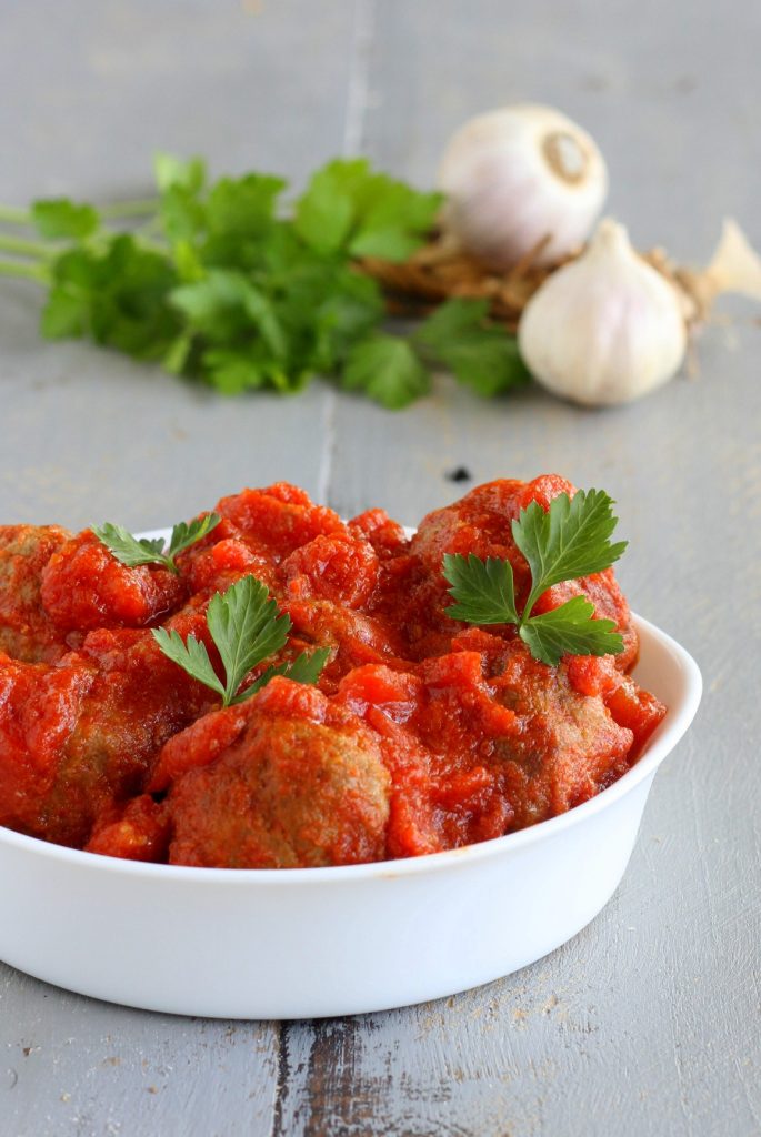 Gehaktballetjes met tomaat en ricotta