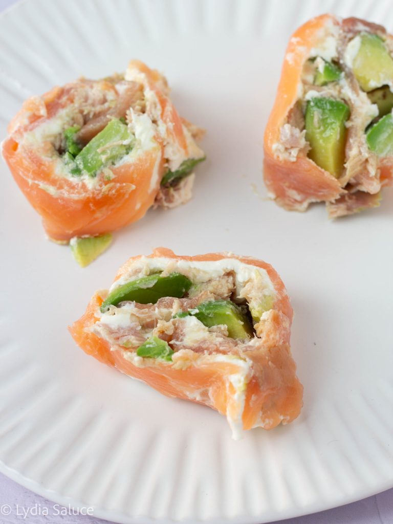 Gerookte zalmrolletjes