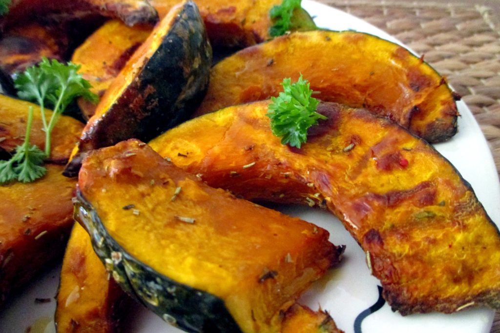 Geroosterde pompoen in de airfryer, Eet zonder Buik