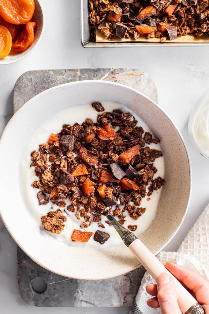 Krokante zelfgemaakte granola