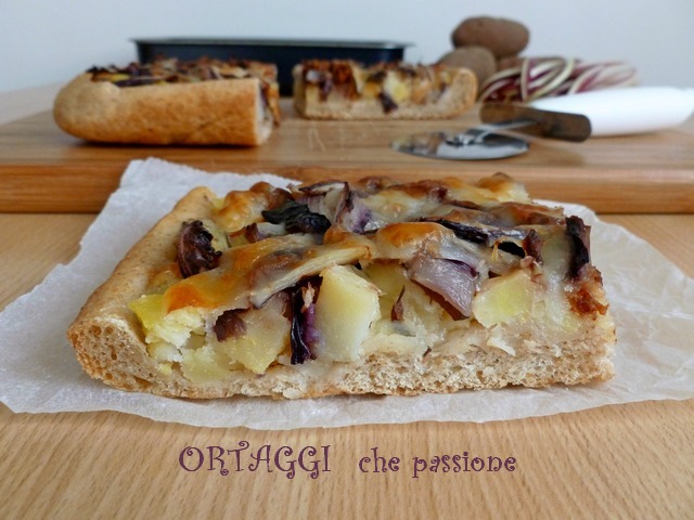 Hartige taart met aardappelen en rode radicchio - Ortaggi che passione Sara