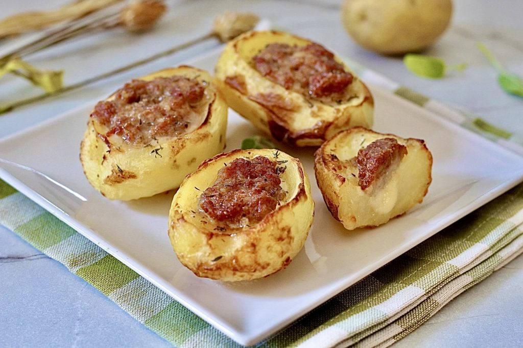 Gevulde aardappelen in heteluchtfriteuse, met slechts 3 ingrediënten maak je iedereen blij