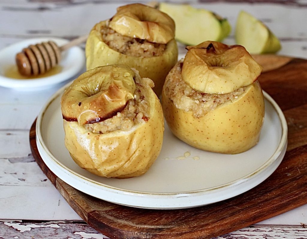 Gevulde appels, in een PAAR MINUTEN, heb je een gezond en smakelijk dessert.