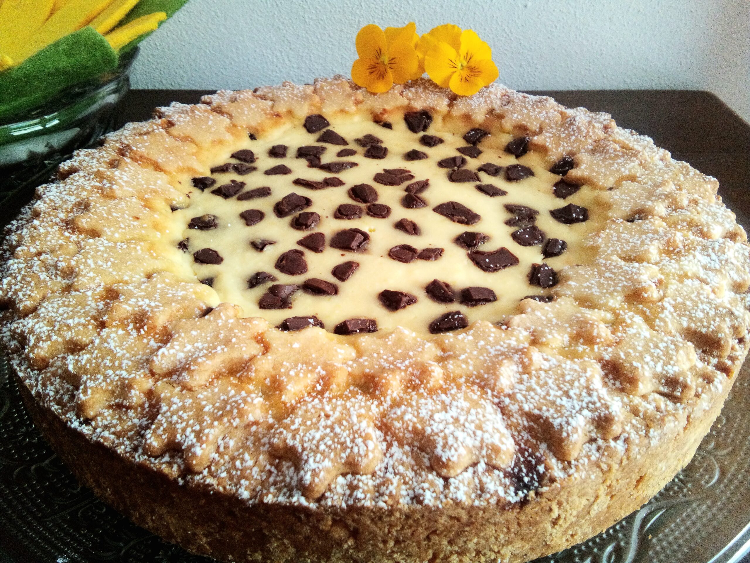 Ricottataart met chocoladedruppels