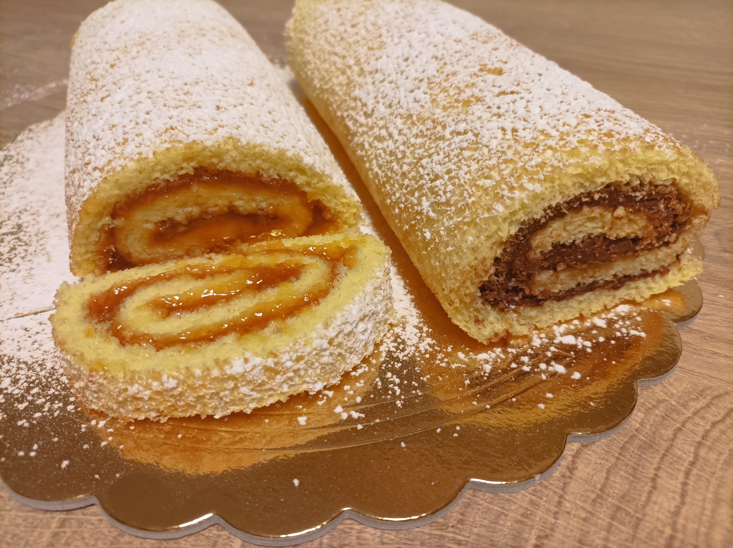 Rol met nutella en jam