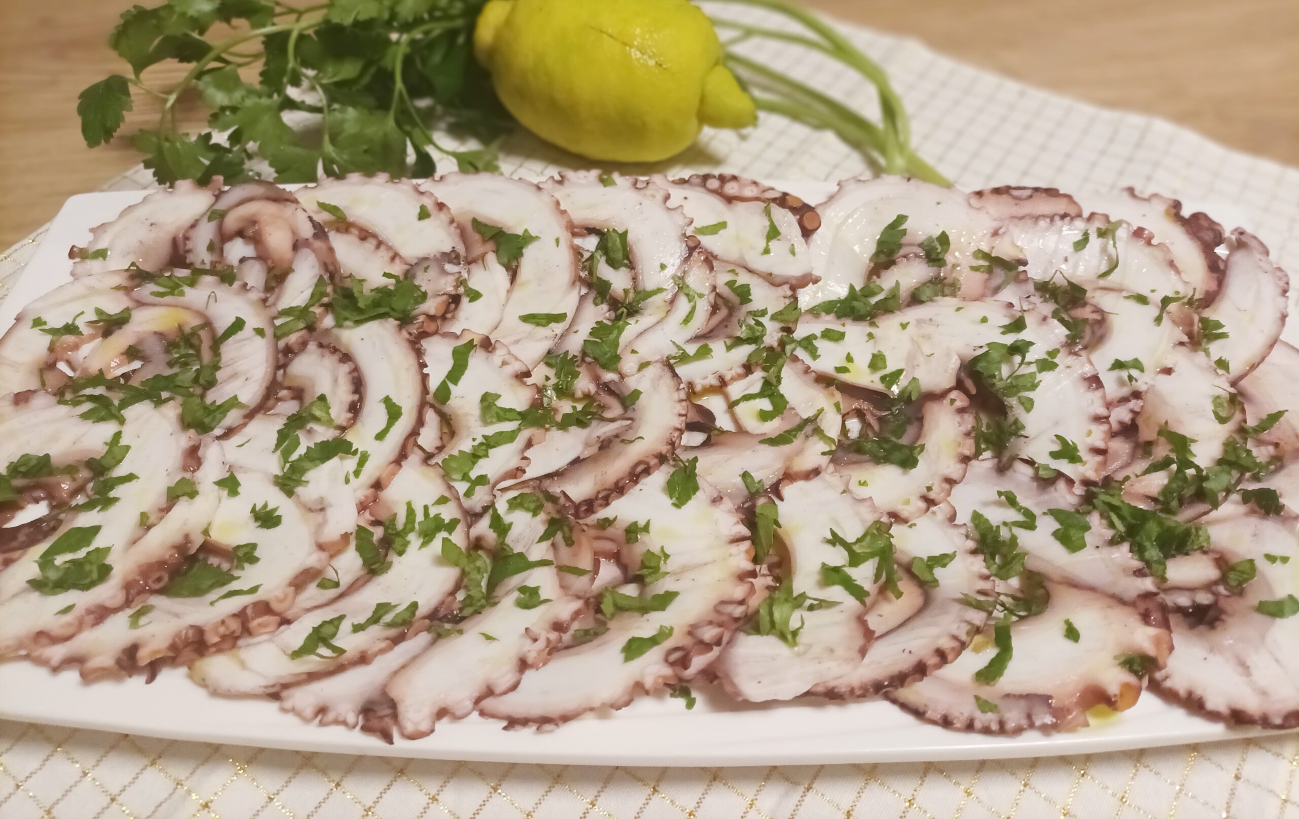 Carpaccio van octopus