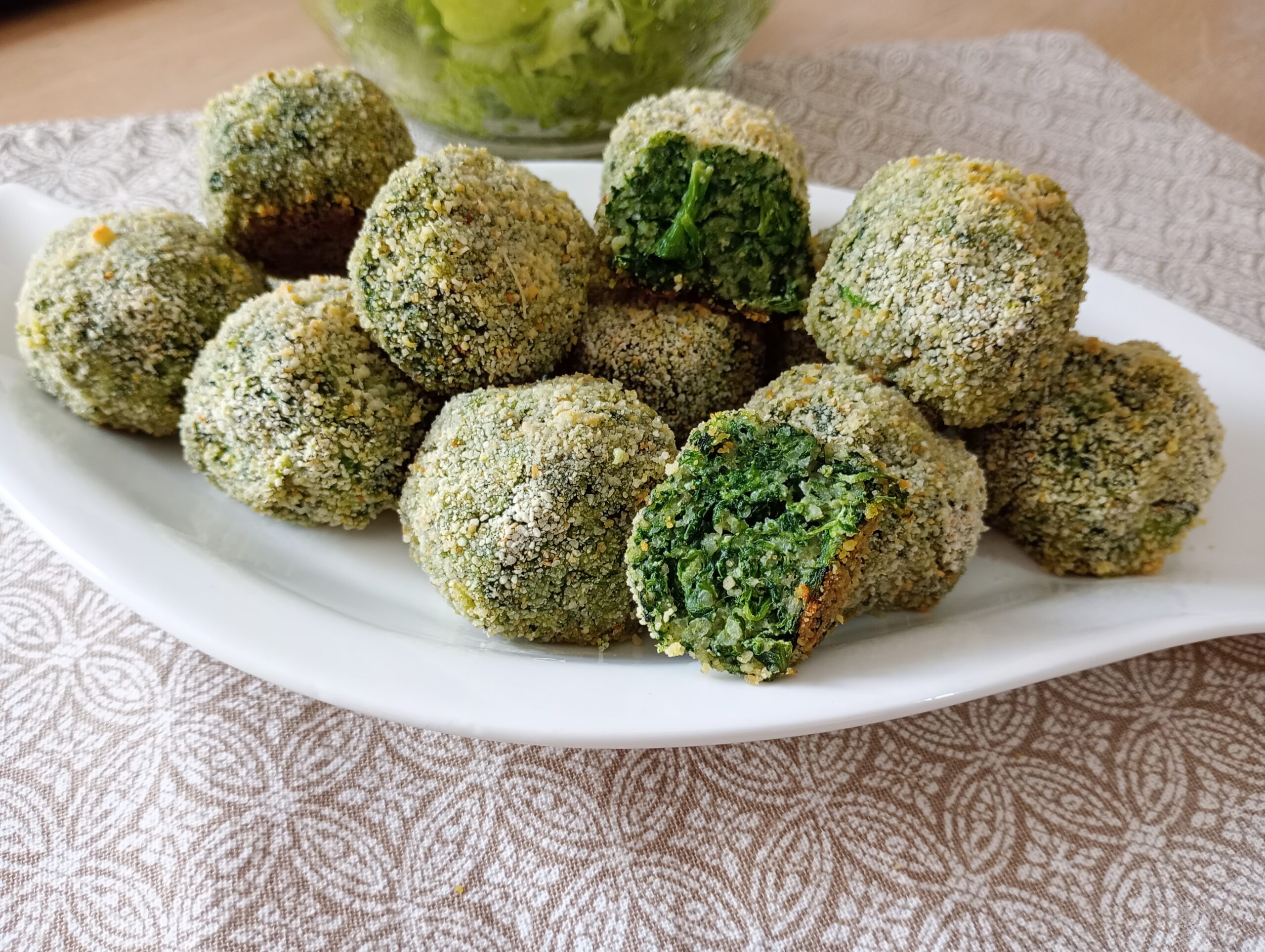 Gehaktballen met ricotta en spinazie