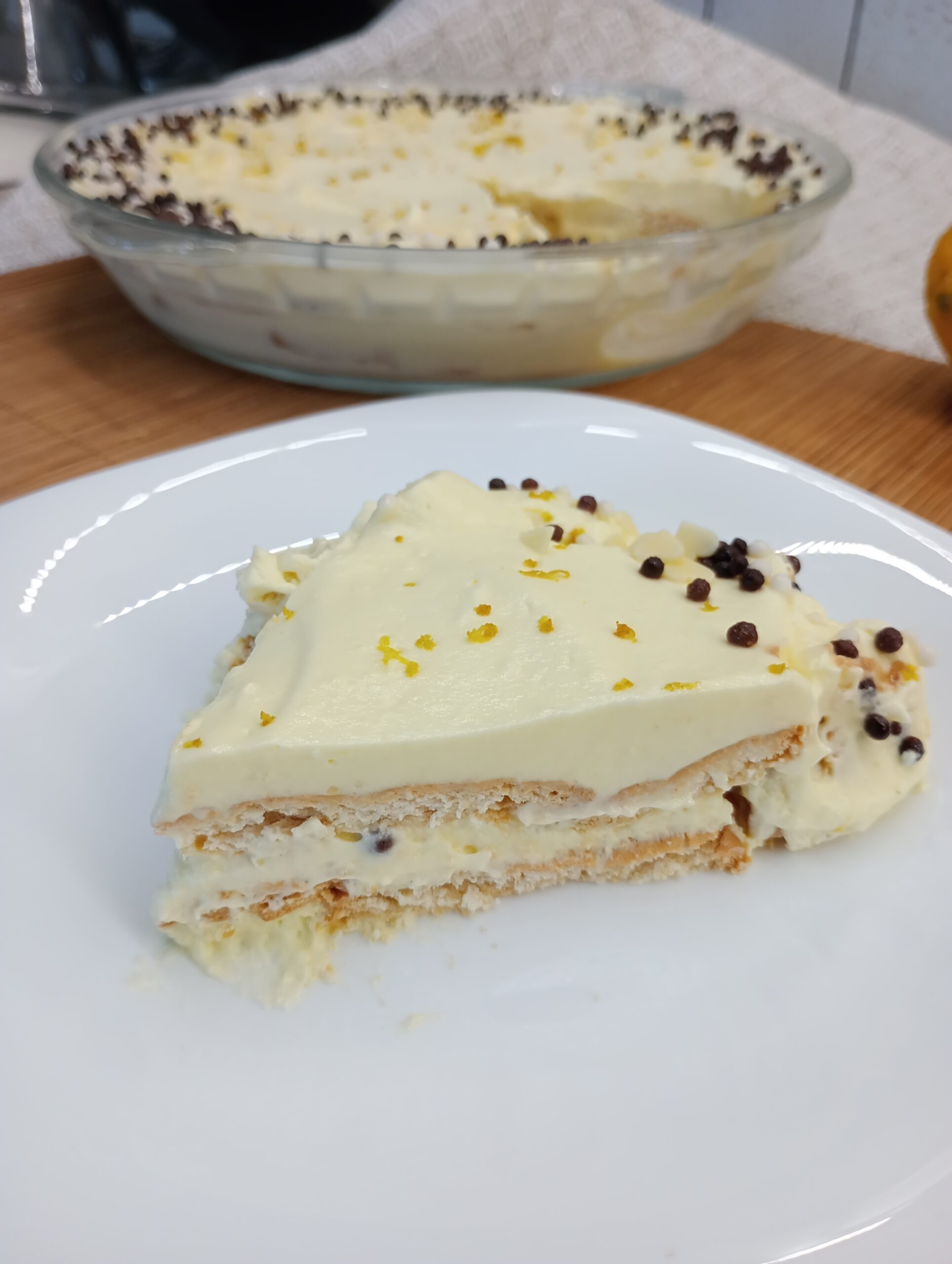 Koude taart met citroencrème