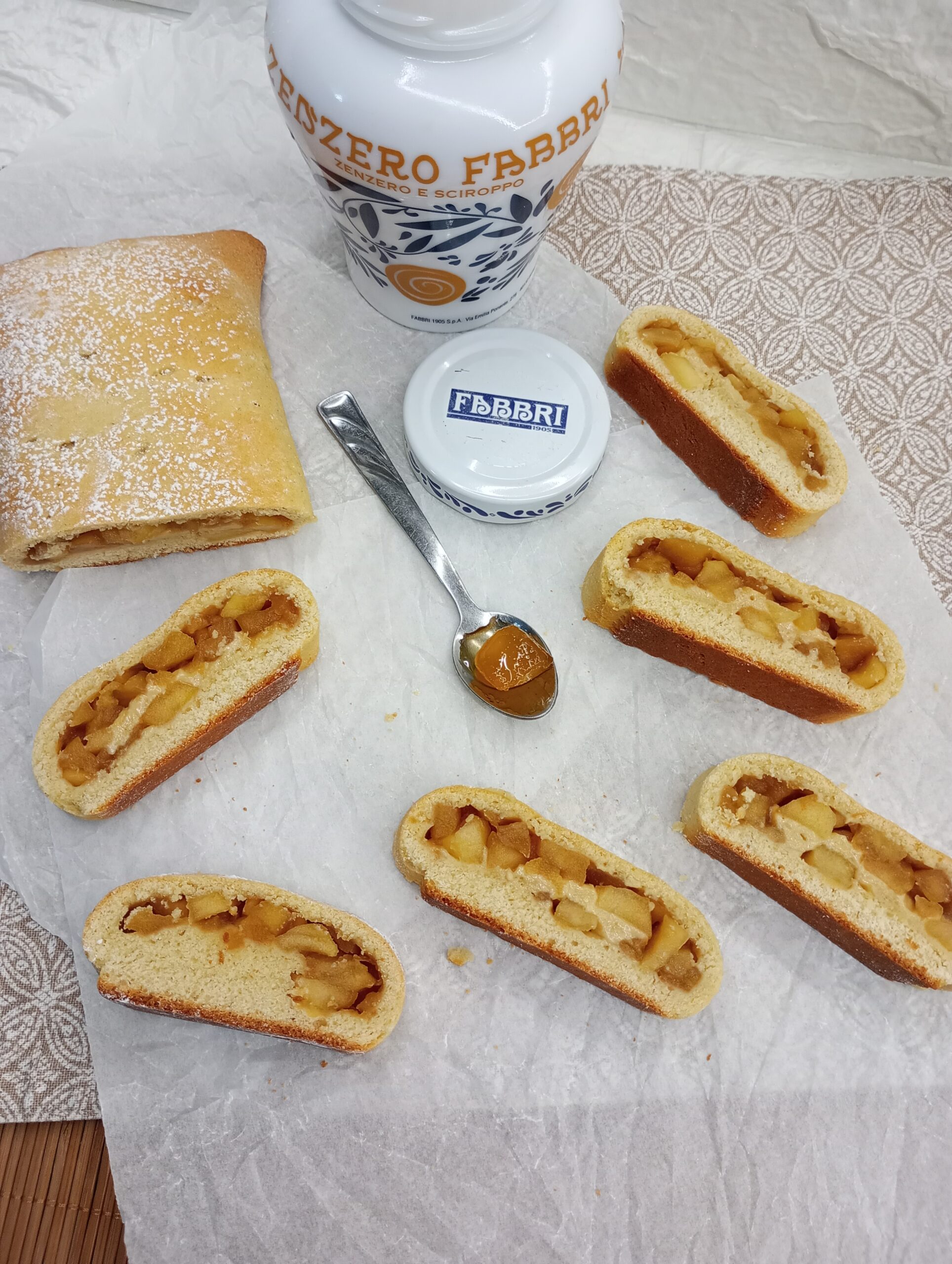 Zachte koekjes met appels en gember