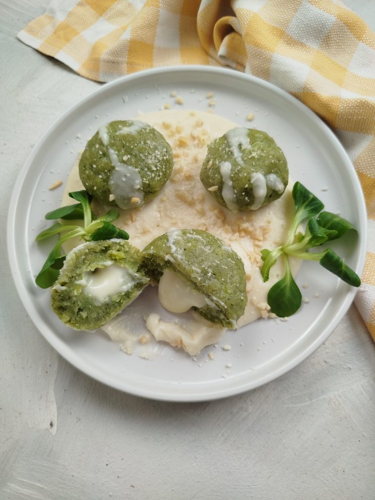 Broccoli gnocchi gevuld met stracchino
