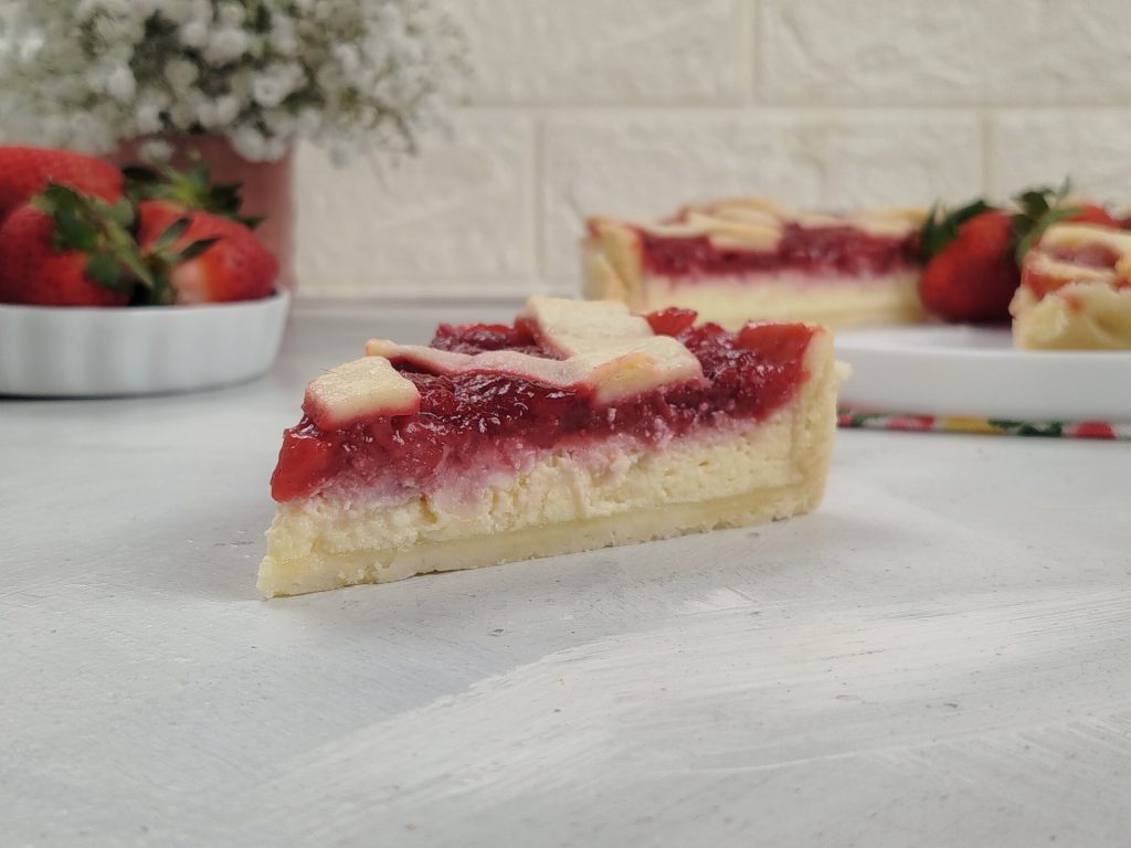 Ricotta en aardbeientaart