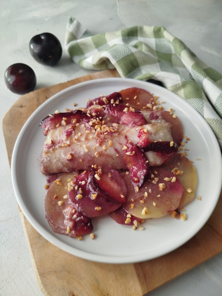 Kabeljauwfilet met pruimen