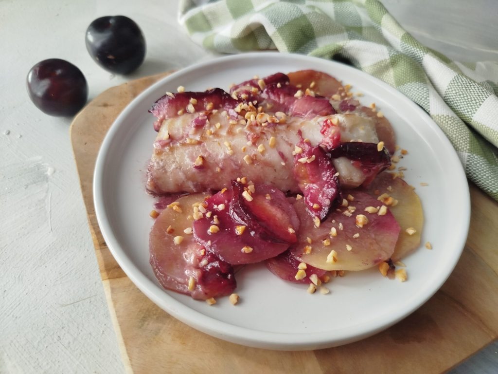 Kabeljauwfilet met pruimen