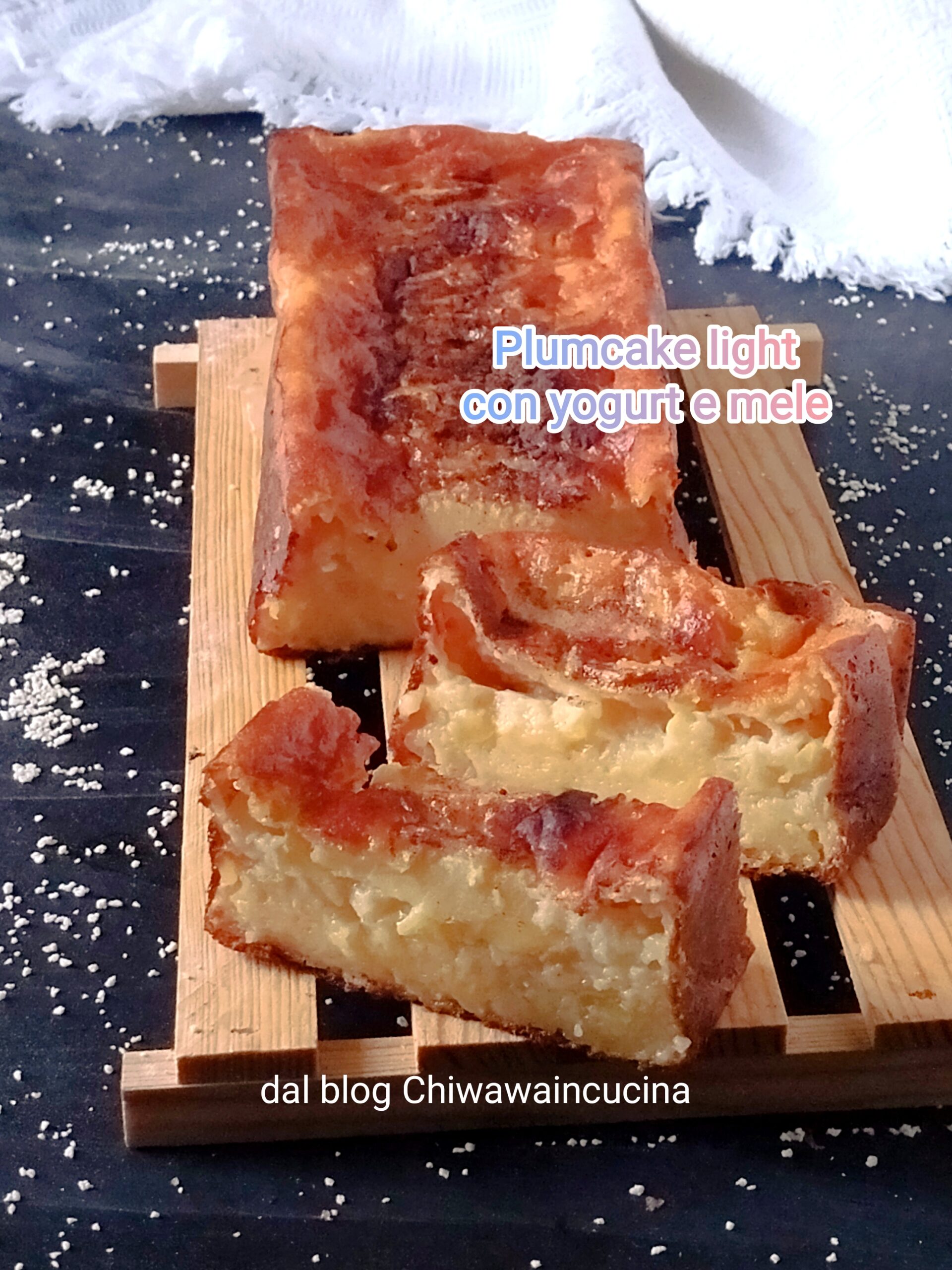 Licht plumcake met yoghurt en appels