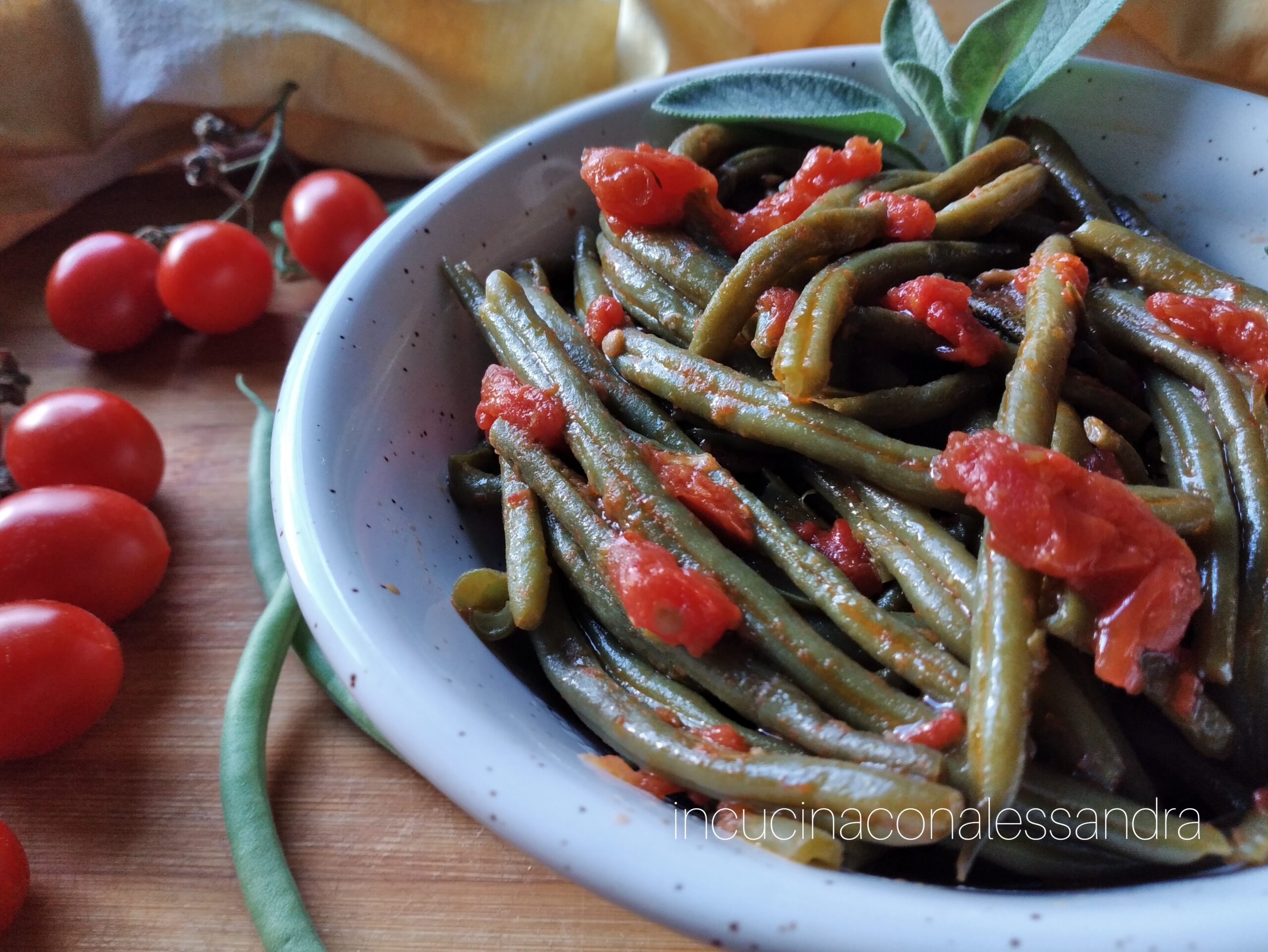 Groene bonen met tomaat recept uit Toscane