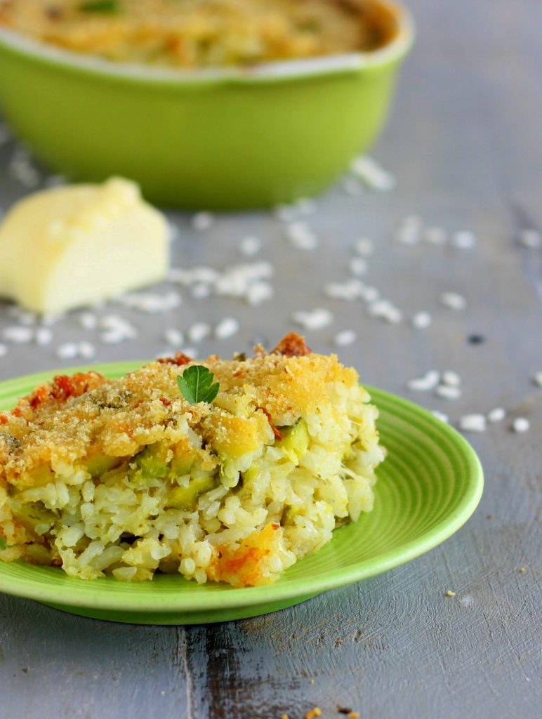 Rijst en courgette timbale