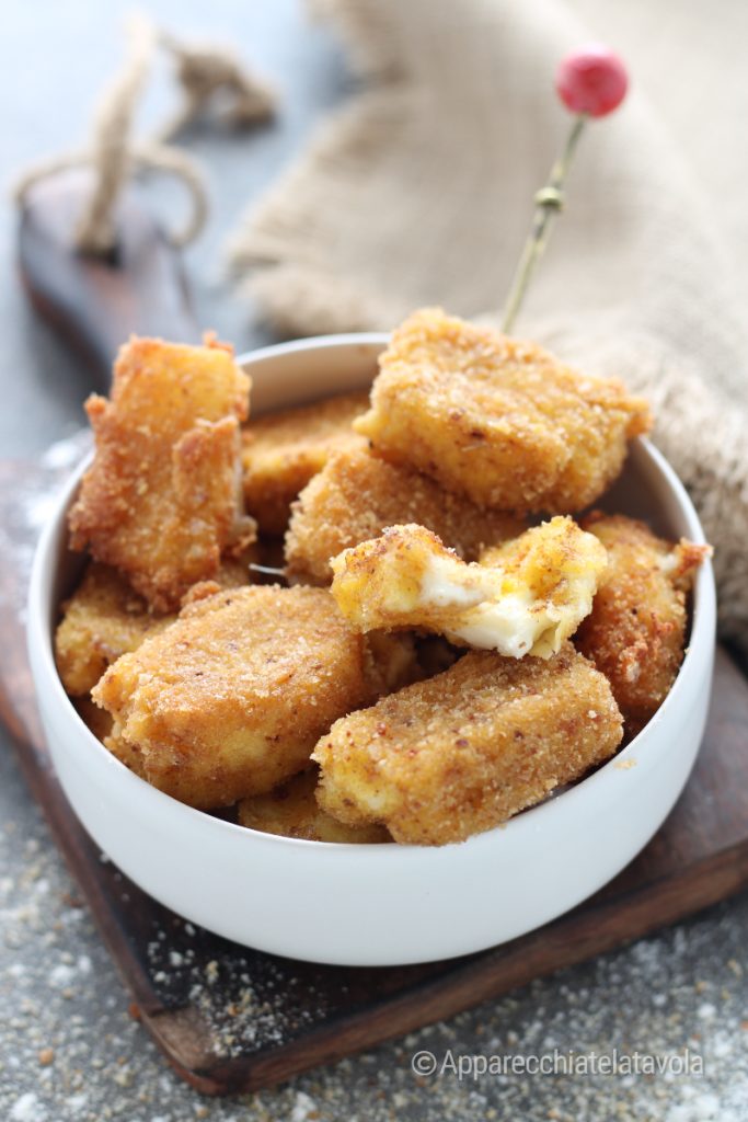 gepaneerde gebakken mozzarella