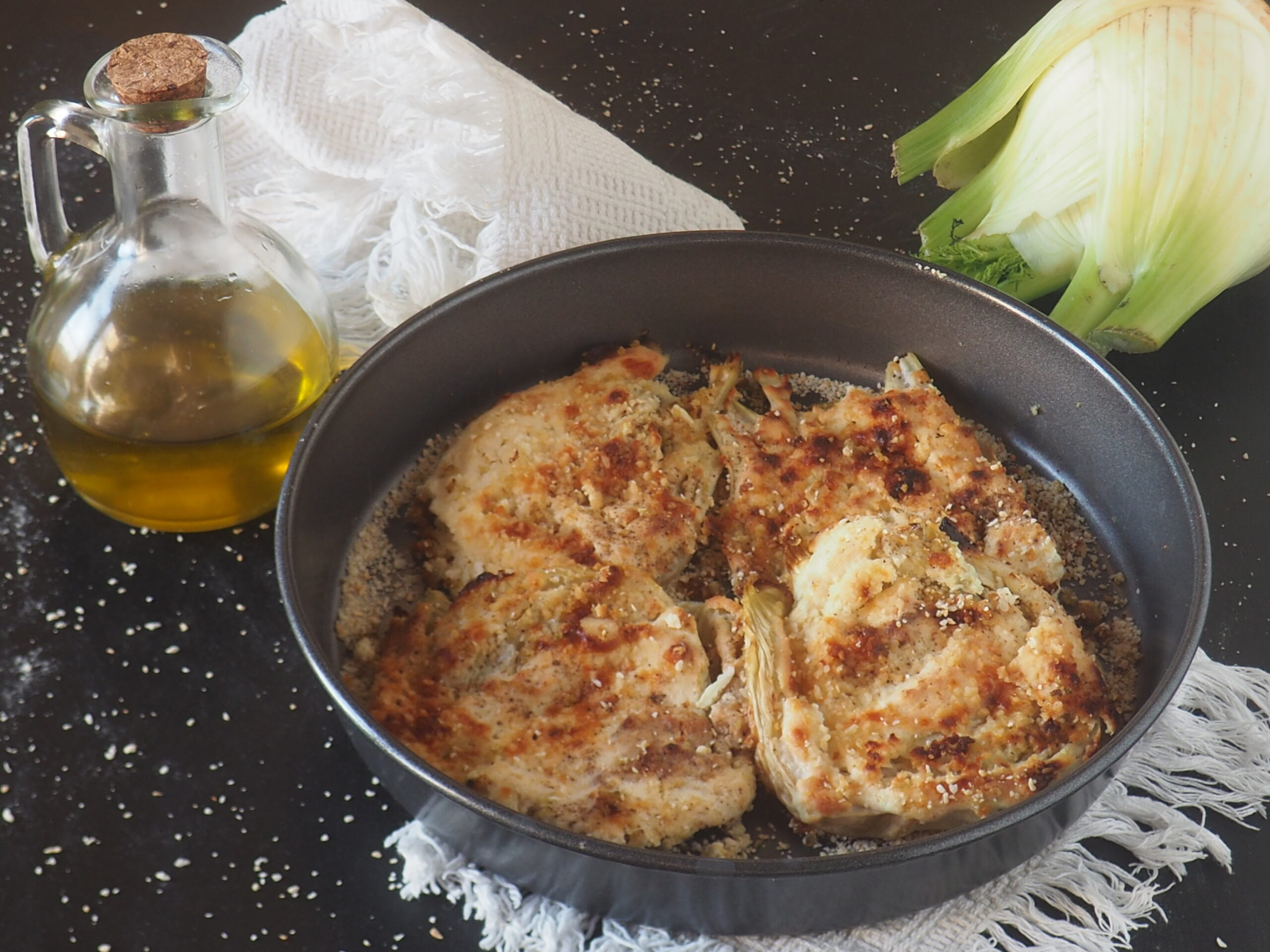 Venkel met ricotta gratin