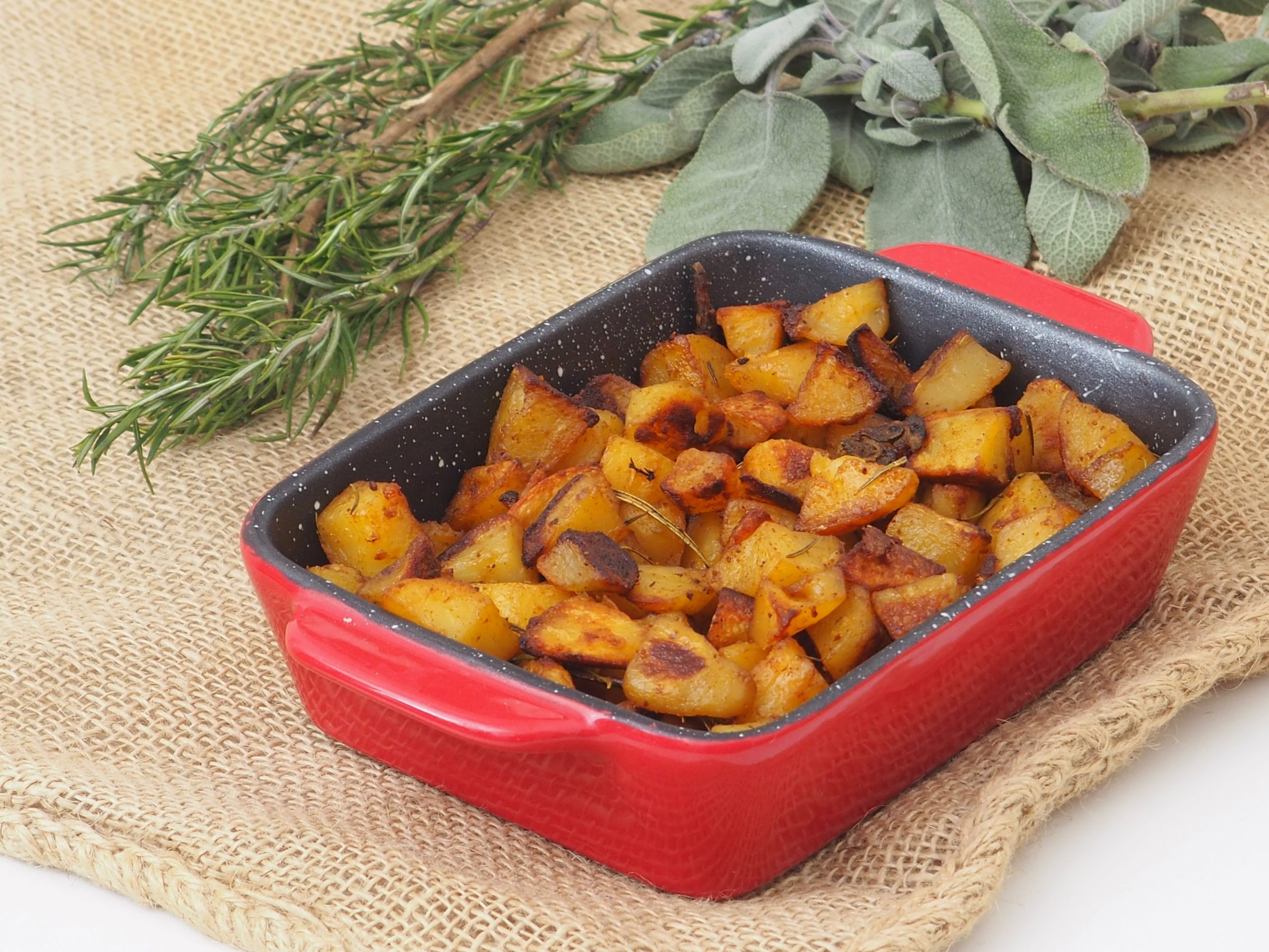 Gerookte paprikagebakken aardappelen