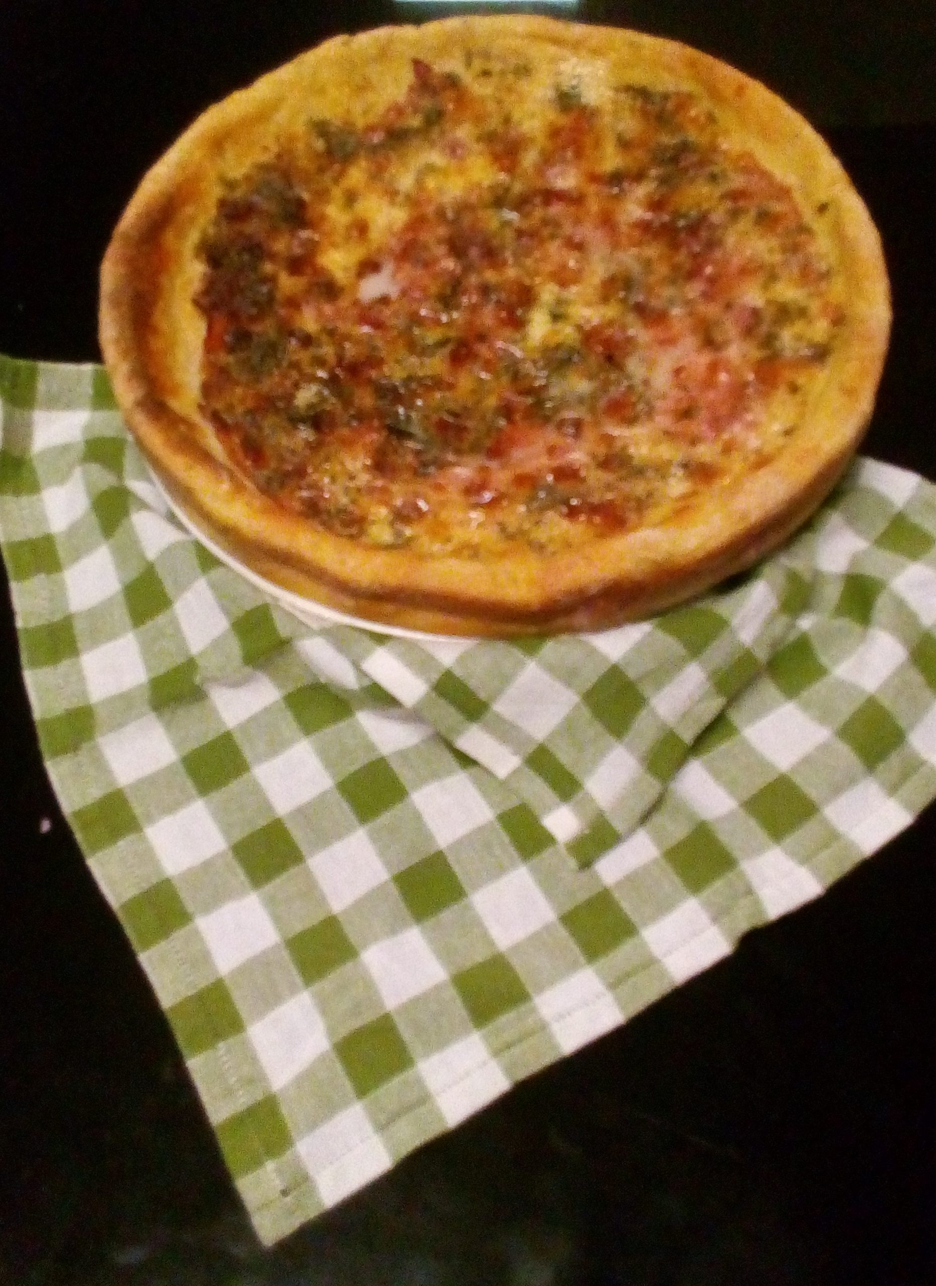 Aardappeltaartje met ham en mozzarella