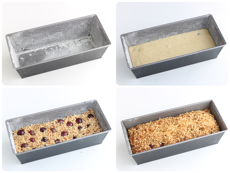 Plumcake met druiven en yoghurt