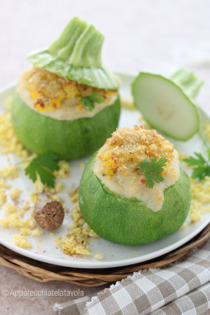 Ronde courgettes simpel gevuld