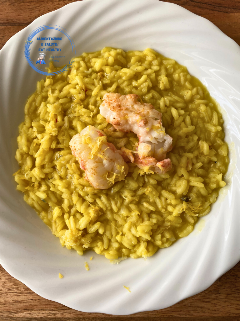 Safraan scampi risotto gezond recept