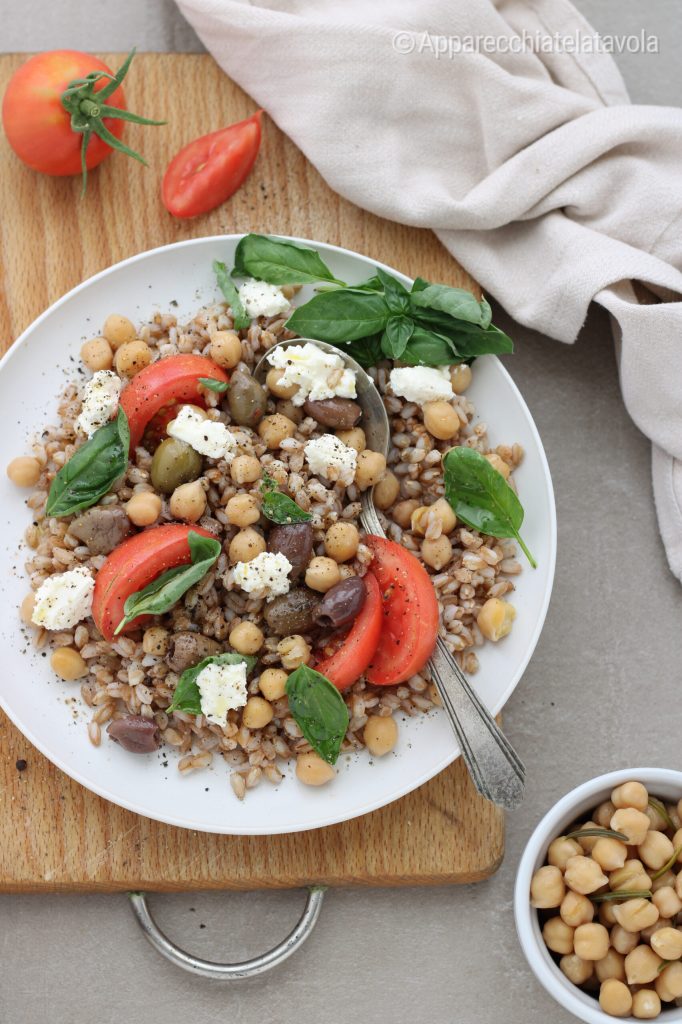 spelt- en kikkererwtensalade