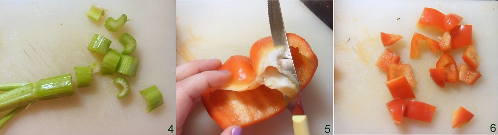 paprika en selderij schoonmaken voor de detox groentesoep