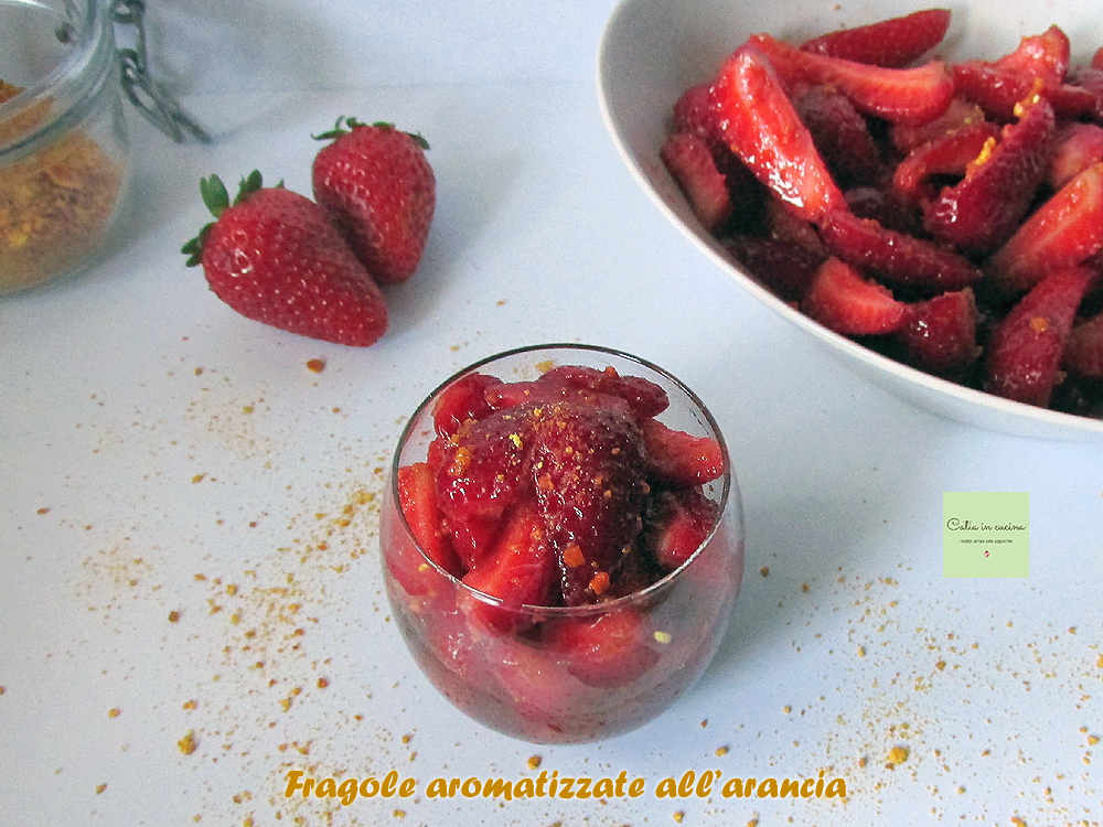 aardbeien gearomatiseerd met sinaasappel