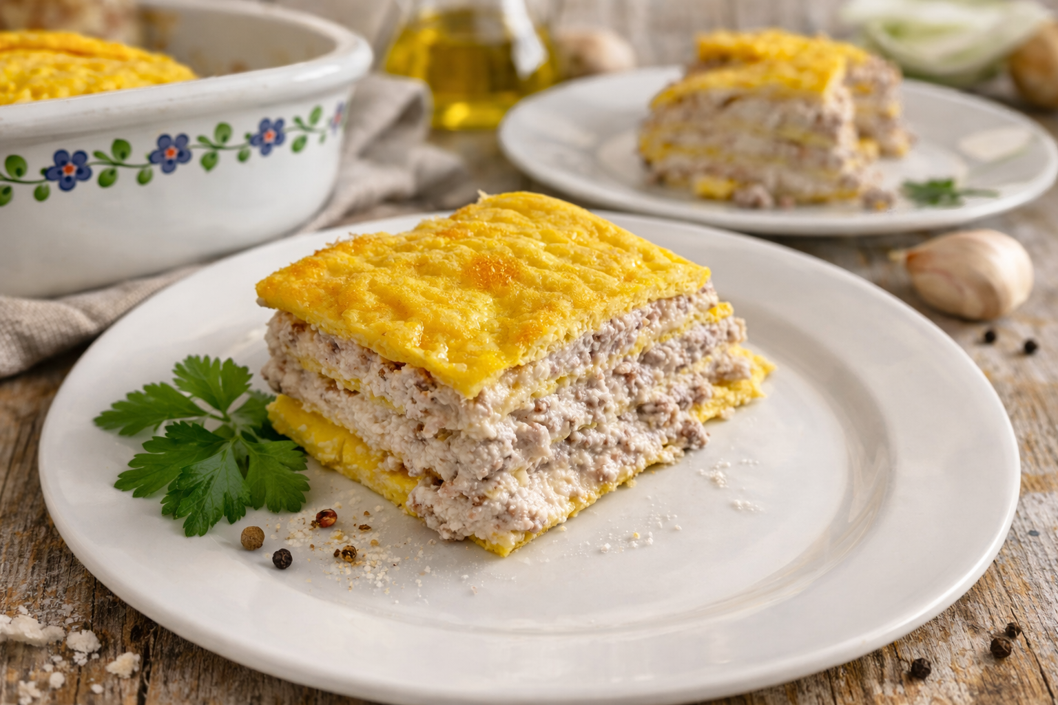 Keto lasagne van eieren