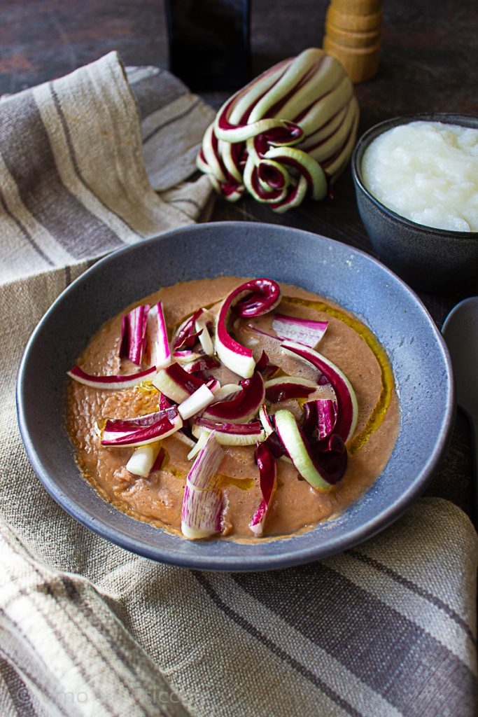 Bonencrème met radicchio