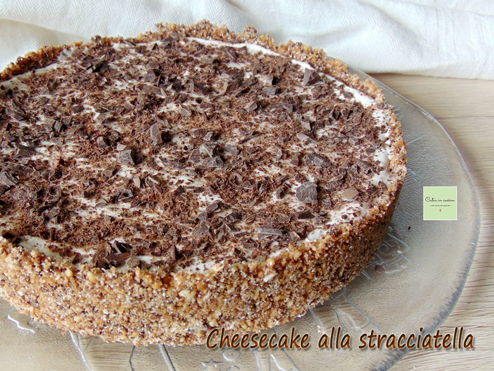 cheesecake alla stracciatella con room en smeerbare kaas