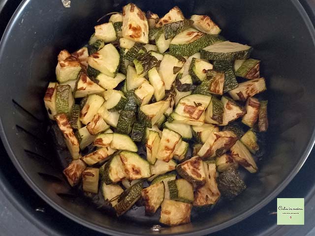courgette munt en basilicum in heteluchtfriteuse