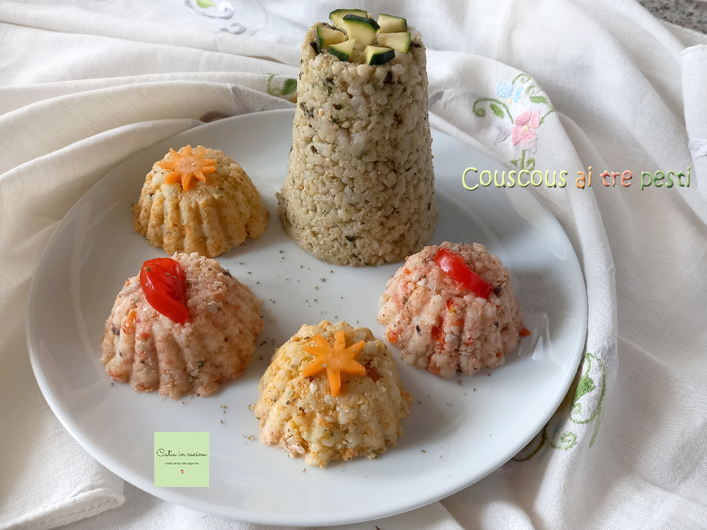 couscous met drie pesto's