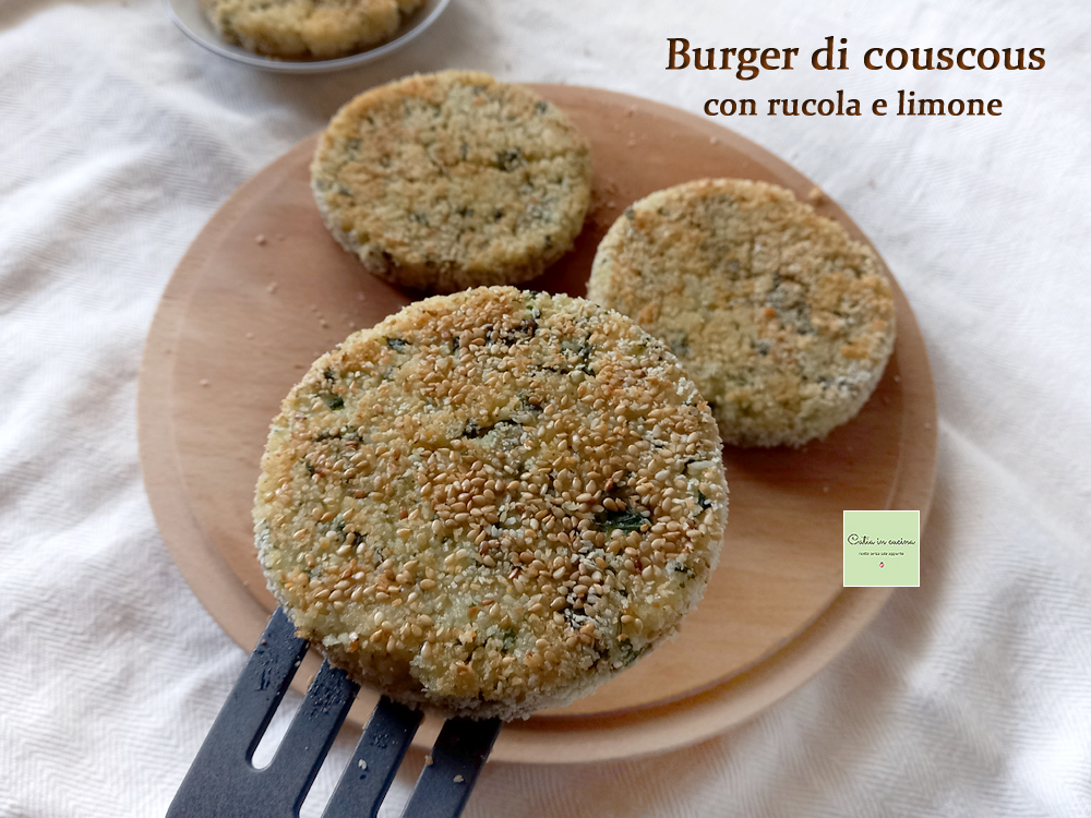 Couscousburger (met rucola en citroen)