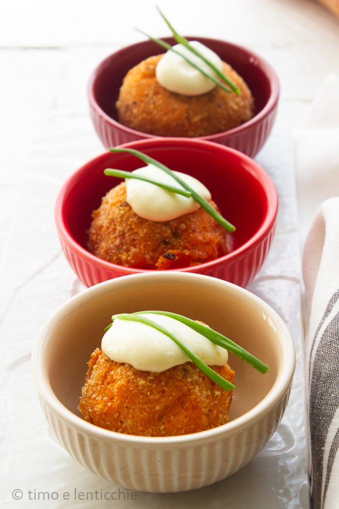 bombas van zoete aardappelen tapas