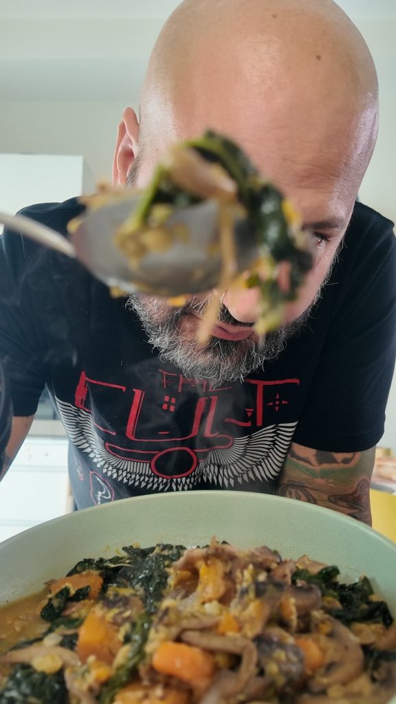 Recept Linzensoep met Pompoen en Palmkool met Gemengde Paddenstoelen | Het Snelle en Smakelijke Hoofdgerecht